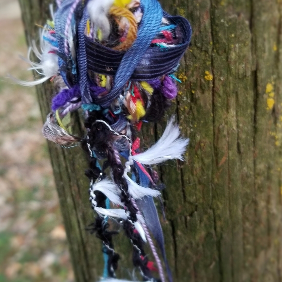 Crochet Ornament Art Oddities Evil Eye Fiber - Picture 2 of 8